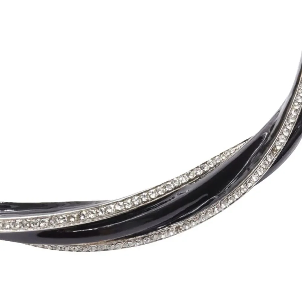 Saint Laurent Crystal Charm Choker Necklace
